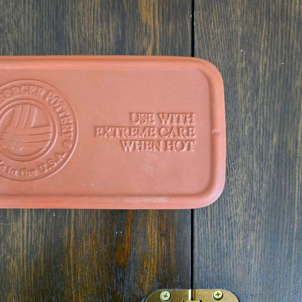 Longaberger Pottery Bread‎ Basket Brick 30074 Microwave Oven Safe USA